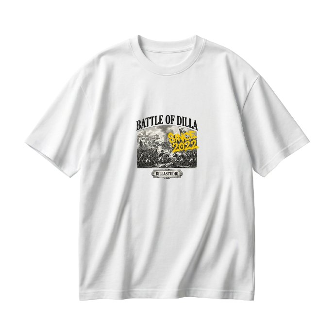 Оверсайз футболка «Battle of Dilla» — винтажная гравюра