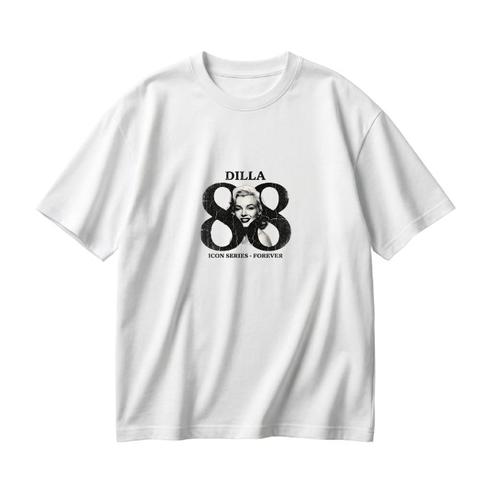 Оверсайз футболка «Icon 88» — халфтон-икона